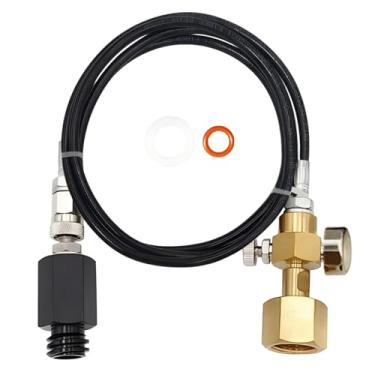 Imagem de VaVoger Adaptador De Co2 Para Máquina Refrigerante Com Mangueira Alta Pressão, Tanque Direto Água Tr21-4, Peças E Acessórios Compatíveis Onetouch, Jet, Aqua Fizz, Ninja Thirsti, Medidor 60 Polegadas