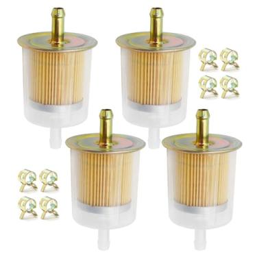 Imagem de Aynaxcol Filtros De Combustível Universais 3/8" Para Linha Gás Em Linha, Motores Carros, Caminhões, Motocicletas E Tratores Industriais