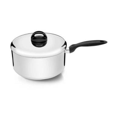 Imagem de Panela Polida de Alumínio Nigro Eterna 16cm 1,8L com Tampa Resistente
