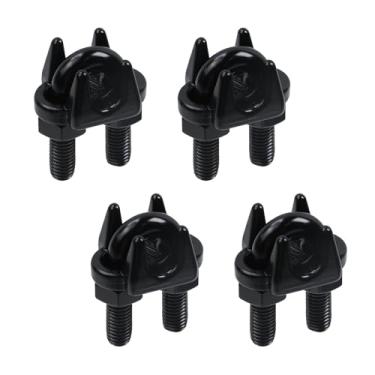 Imagem de Antrader M10 (3/20.3 cm) Grampo de cabo de corda de arame, 4 peças de prendedor de sela de parafuso em U, aço inoxidável 316 (preto)