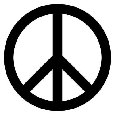 Imagem de Mandala aplique simbolo da paz com fita dupla face decoração quadro de