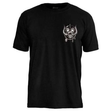 Imagem de Camiseta Banda Motörhead Rock Unissex  Estampa Oficial  Stamp Algodão 