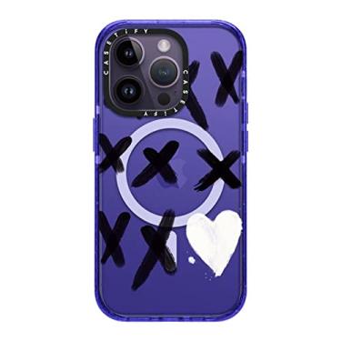 Imagem de CASETiFY Capa Impact para iPhone 14 Pro [4X testada em grau militar contra quedas/Proteção contra quedas de 2,5 m/compatível com Magsafe] - Xo Kisses - Peri Purple