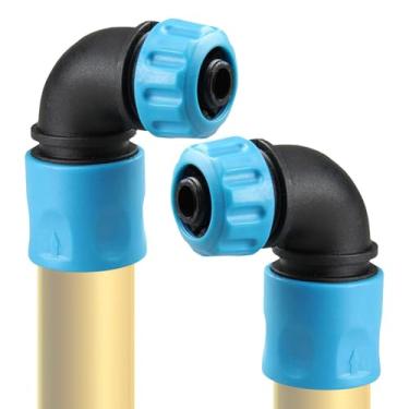 Imagem de Conectores de Mangueira de Água, 2 Peças Adaptador de Mangueira de Jardim, Bico Torneira Articulado 90 Graus Para Lavagem Jardim Campismo