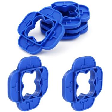 Imagem de 6un Espaçadores Deck, Jig Baralho de Alta Visibilidade com 4 Espessuras 5/32" 3/16" 1/4" 5/16" para Tábua Deck Tratada Sob Pressão Composto PVC Madeira Nobre(Azul)