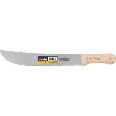 Imagem de Facão para mato 12" em aço carbono e cabo de madeira - Vonder