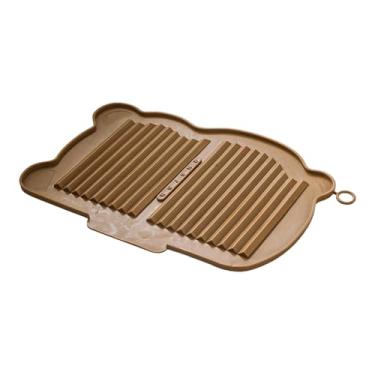 Imagem de YWJLQH Tapete de silicone para secagem de louças, antiderrapante, para escorredor de louças, multiuso, 13,78 x 10,04 polegadas, para ou pia de, Marrom
