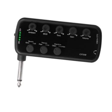 Imagem de simhoa Amplificador de fone de ouvido para graves Plug and Play Profissional Silencioso Compacto Integrado 3 Efeitos Recarregável USB para Performance ao