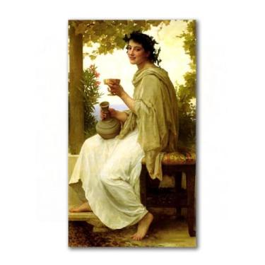 Imagem de LXURY Bouguereau.Bacchante.Reprodução de pinturas famosas. Arte de parede em tela. Pôsteres e impressões. Imagem para decoração de casa 70 x 126 cm sem moldura