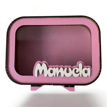 Imagem de Cofre Cofrinho de MDF Colorido Personalizado(ROSA)