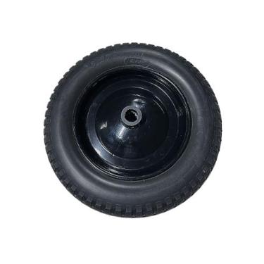 Imagem de Roda borracha preta 300X8'' EIXO 1'' rol. rolete A04764-PU AXN