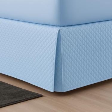 Imagem de Saia para Cama Box Matelada Lindas Vários Tamanhos (Azul, Queen)