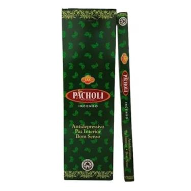 Imagem de Incenso Indiano Patchouli, Kit com 12 Unidades, Aroma Sensual e Energético