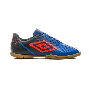 Imagem de Chuteira Futsal, Fifty IV, Umbro, Masculina, Azul/Preto/Coral, 44