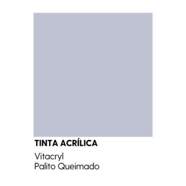 Imagem de Tinta Emborrachada Acetinada Cinzas - Vitacryl, Palito Queimado, 3,6 l