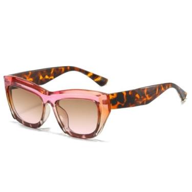 Imagem de Óculos de sol estilo gatinho, armação pequena, vintage, feminino, clássico, preto, masculino, moda para atividades ao ar livre, UV400 (C5)