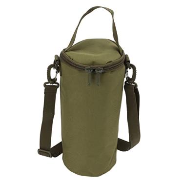 Imagem de Grcfumo Bolsa de armazenamento de acampamento, bolsa de armazenamento portátil com alça de ombro, tampa multifuncional do cilindro a gás para tanques de gasolina com luzes de acamp (Green)