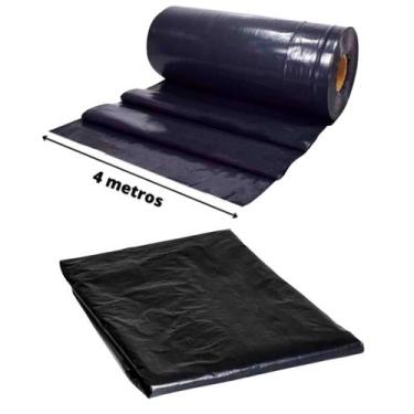 Imagem de Lona Plástica Preta 6x2 Metros pintura/ Laje/construção/obra - LONAX