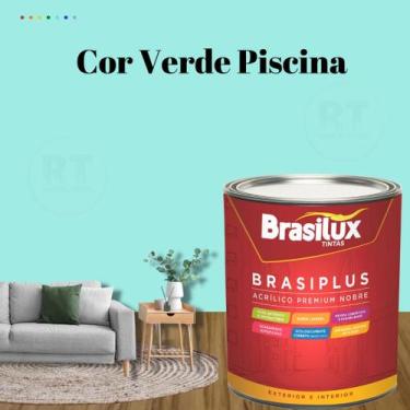 Imagem de Tinta de Parede Verdes 800ml Brasiplus Fosca - BRASILUX, VERDE PISCINA