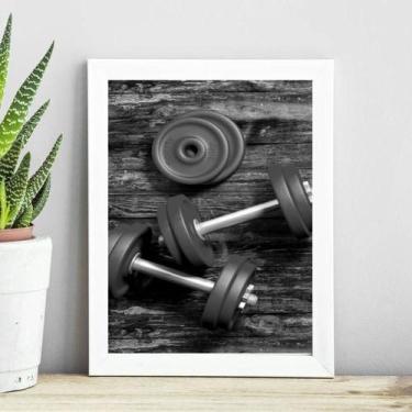 Imagem de Quadro Foto Haltere - Preto E Branco 33X24Cm - Com Vidro - Quadros On-