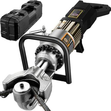 Imagem de [Versão atualizada] Dobrador de vergalhão elétrico com motor sem escova, ferramenta de dobra de vergalhão hidráulico portátil de 1100 W, máquina dobradora de vergalhão portátil, 110 V (vergalhão