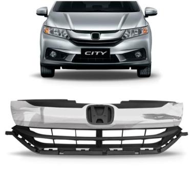 Imagem de Grade Central Honda  City 2016 2017 Friso Cromado - RETROVEX