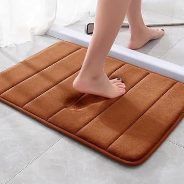 Imagem de Kit 2 Tapetes Antiderrapante Super Soft para Banheiro – Tapete Absorvente e Macio, Multiuso para Box, Banheira, Quarto e Decoração (MARROM)