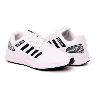 Imagem de Tênis Branco Academia Sola Baixa Masculino Feminino Unissex de Corrida