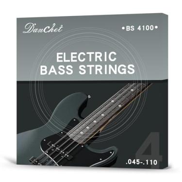 Imagem de Conjunto de cordas de baixo elétrico de nível profissional BS 4110-4 cordas, núcleo de aço hexagonal e liga niquelada