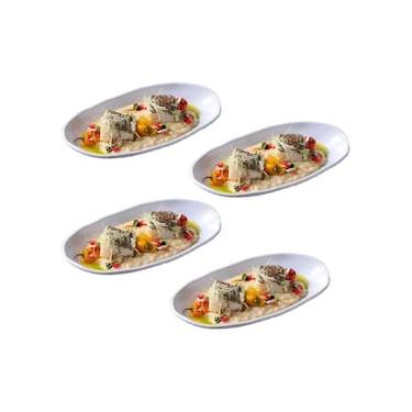 Imagem de Conjunto de Travessas Ovais Grandes Porto Brasil Orgânico New White 32x16cm - 4 Peças