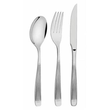 Imagem de Faqueiro Tramontina Athenas Em Aço Inox Com Facas Para Churrasco 24 Peças