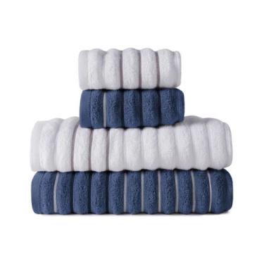 Imagem de Jogo com 4 Toalhas Wave Premium 450gm Algodão 2 Banhão e 2 Rosto - CAS