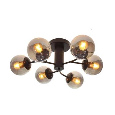 Imagem de Plafon Neutrons 6 X E27 Preto Taschibra