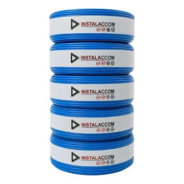 Imagem de 2X Fio Azul 2,5Mm Cabo Flexível Rolo Com 100 Metros Elétrico