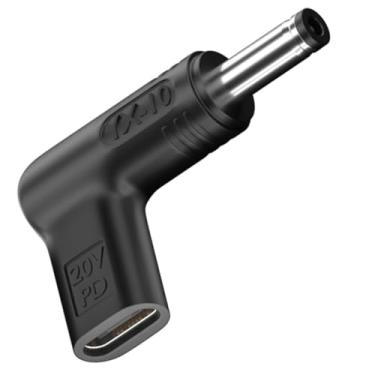 Imagem de Adaptador PD USB C para CC 4,5 x 3,0 mm, 100W PD USB C fêmea para 19,5 V DC macho, tipo USB C para adaptador de 4,5 x 3,0 mm feito para laptop Dell série