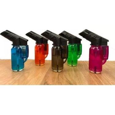 Imagem de Kit 2 Mini Maçarico Portátil Recarregável Super Chama 1300 - IMPORTADO