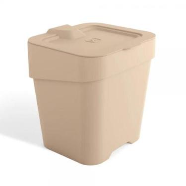 Imagem de Lixeira De Pia C/ Tampa Cozinha Bancada Slim 2,5l Compacta Multiuso Pl