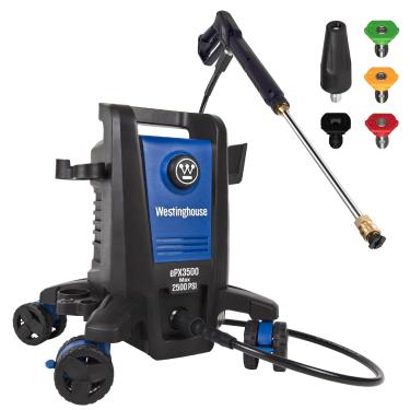 Imagem de Westinghouse ePX3500 Electric Pressure Washer, 2500 Max PSI 1.76 Max GPM with Anti-Tipping Technology, Onboard Soap Tank, Pro-Style Steel Wand, 5-Nozzle Set, for Cars/Fences/Driveways/Home/Patios