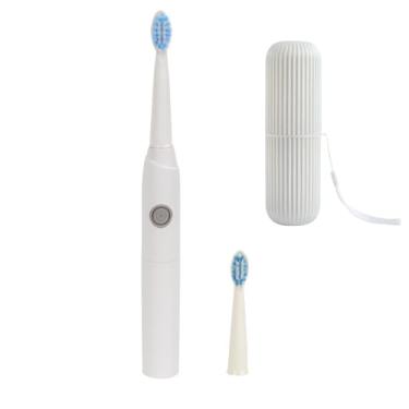 Imagem de Escova de Dentes Elétrica com Porta Estojo de Viagem e Cabeça Extra Limpeza Profunda Cerdas Macias Design Ergonômico e Portátil para Higiene Bucal Completa Original