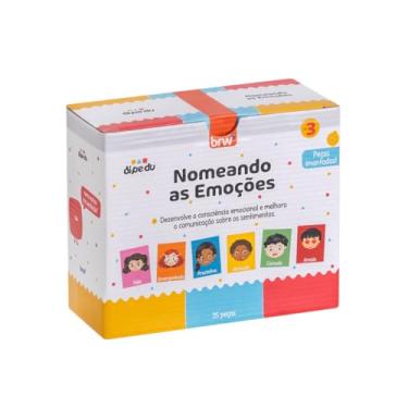 Imagem de BRW Brinquedo Educativo Magnetico Nomeando as Emocoes Madeira 35 Pecas