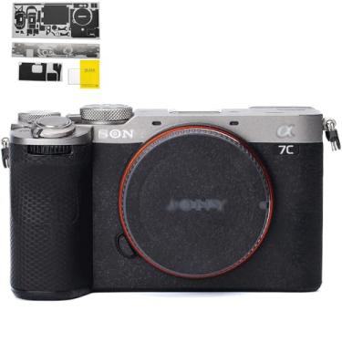 Imagem de DBZZ Capa protetora para câmera SONY Alpha 7C II - Capa adesiva protetora A7C2 3M película protetora de vidro temperado (titânio + preto fosco)