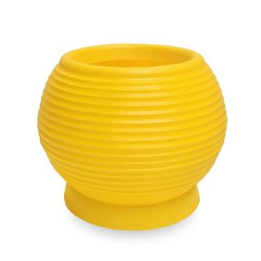 Imagem de Vaso De Planta Decorativo Polietileno 30X40 + Prato Amarelo