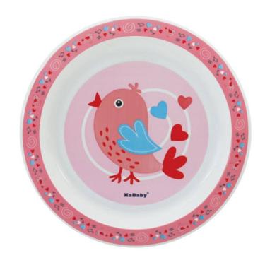 Imagem de Prato Raso Pássaro Rosa Kababy