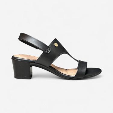 Imagem de Sandália Beira Rio Salto Baixo Preta, Preto, 36