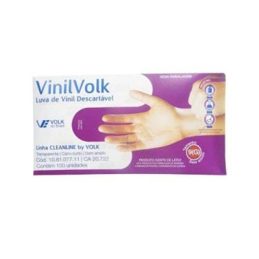 Imagem de Luva De Vinil Volk Sem Amido c/100un Tam. G - Volk do Brasil
