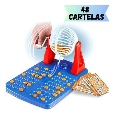 Imagem de 2X Jogo De Bingo Brinquedo Infantil E Adulto 48 Cartelas 90
