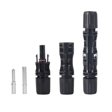 Imagem de Conector MC4 40A 1500V Energia Solar Pino Sólido kit 2 Pares
