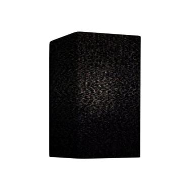 Imagem de Arandela Retangular Retro Vivare Md-2002 Cúpula Em Tecido 25-16x10cm - Bivolt Preto 127-220v