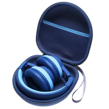 Imagem de XANAD Capa de fone de ouvido infantil compatível com JBL JR320BT/JoySpark/iClever BTH22 BTH12 HS19 / Candy Bila/MIDOLA MD-B01 / noot Products/EarFun/IMYB Fone de ouvido infantil dobrável, azul escuro