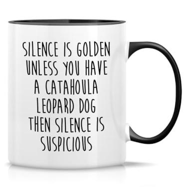 Imagem de Retreez Caneca Catahoula Leopard Dog Owner - Louisiana Catahoula Leopard Dad or Mom Mug - Caneca de café de cerâmica de 325 ml - Presente hilário para amantes de cães, mãe de cachorro, pai de cachorro